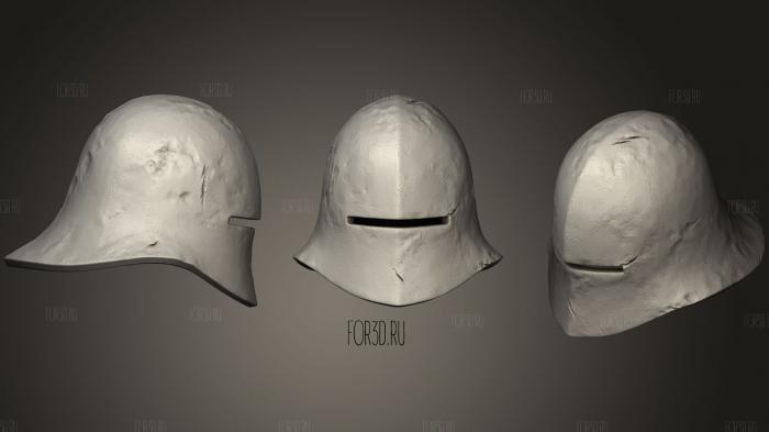 Medieval Helmet 8 stl model for CNC